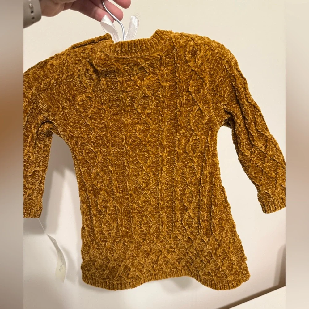 Rachel Zoe Mustard Knit Baby dress with tights. NWT - Picture 3 of 5